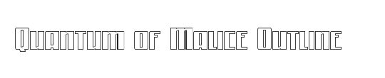 Quantum of Malice 3D Italic