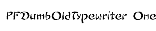 PFDumbOldTypewriter One Bold