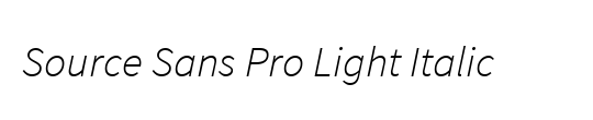 Source Sans Pro Light