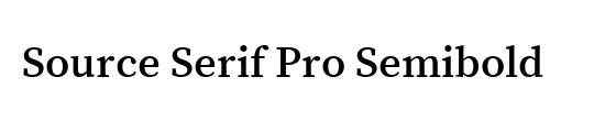 Source Serif Pro Semibold