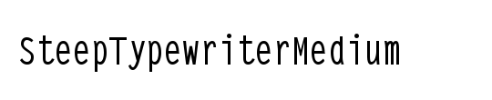 SteepTypewriterMedium