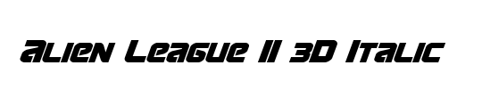 Alien League II Condensed Italic