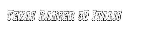 Texas Ranger Condensed Italic