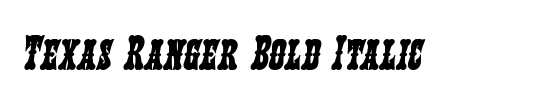 Texas Ranger Condensed Italic