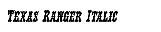 Texas Ranger Condensed Italic