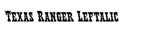 Texas Ranger Condensed Italic