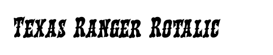 Texas Ranger Condensed Italic