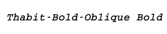 Thabit-Bold-Oblique