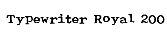 Typewriter-Font (Royal 200)