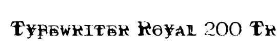 Typewriter-Font (Royal 200)