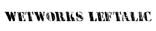 Wetworks Condensed Italic