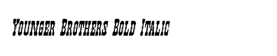 Younger Brothers Bold Italic