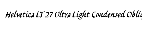 Helvetica LT CondensedLight