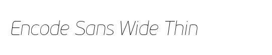 Encode Sans Wide