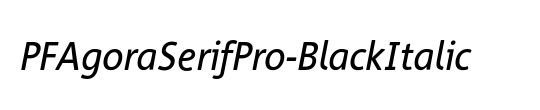 PF Agora Serif Pro