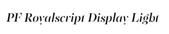 PF Royalscript Text Light