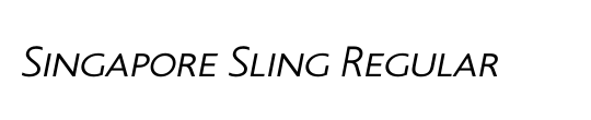 Singapore Sling Bold Italic