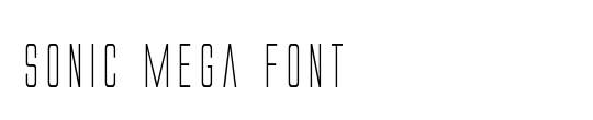 Sonic Mega Font