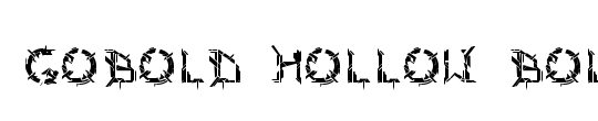 Gobold Hollow Bold Italic