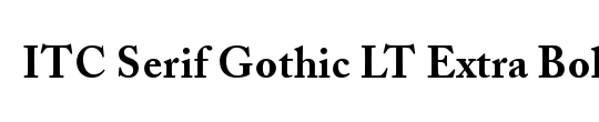 ITC Serif Gothic