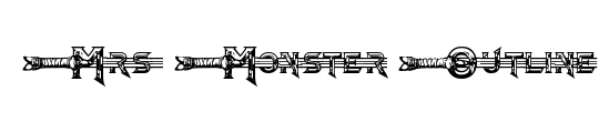 Mrs. Monster Bold Outline