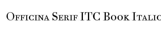 Officina Serif ITC TT