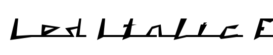 Led Italic Font