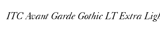 ITC Avant Garde Gothic Std