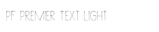 PF Premier Text Light