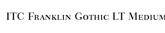 ITCFranklinGothic LT MedCn