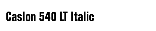 Caslon 540 LT