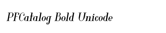 PFCatalog Unicodes