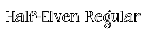 Half-Elven Bold Italic
