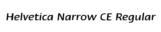 Helvetica Narrow