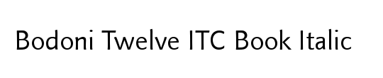 Bodoni Twelve OS ITC TT