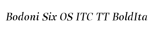 Bodoni Six OS ITC TT