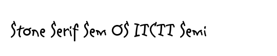 Stone Serif Sem OS ITCTT