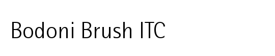 Bodoni Brush ITC