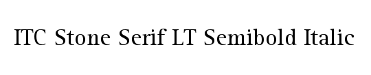 StoneSerif LT Bold