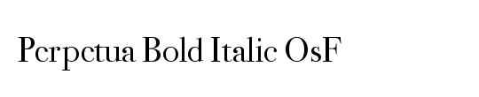 Perpetua Th Bold Italic