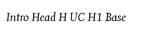 Intro Head H UC