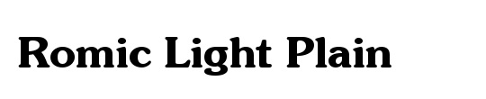 Romic Light Italic