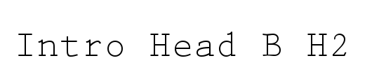 Intro Head R