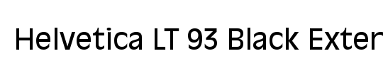 HelveticaNeue LT 93 BlackEx
