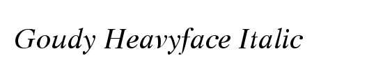 Goudy Heavyface Std