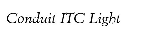 Conduit 2 Italics (BRK)