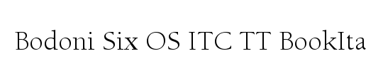 Bodoni Six OS ITC TT