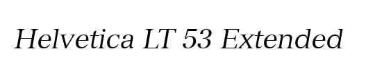 HelveticaNeue LT 53 Ex
