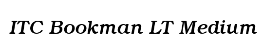Bookman LT Medium