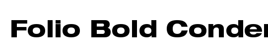 Folio BoldCondensed